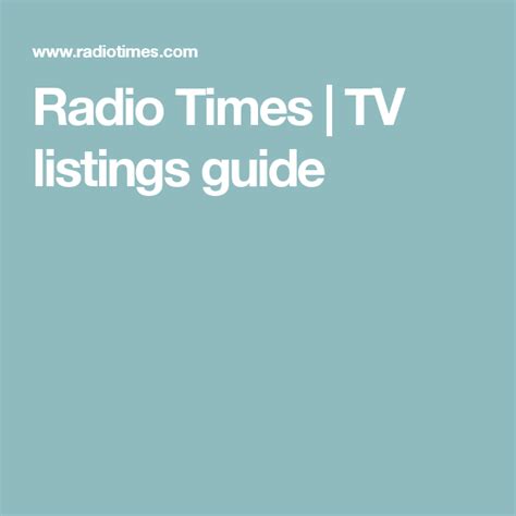 radio times tv listings|RadioTimes.com TV guide is changing .